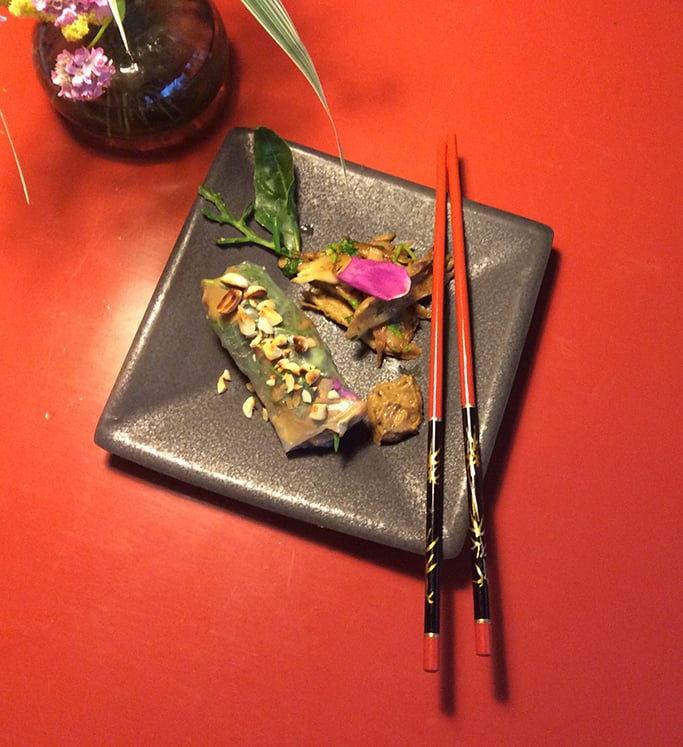 Friske forårsruller med misodressing. Foto Mette Maulitz